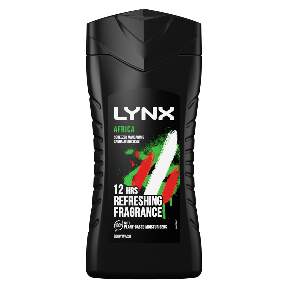 Lynx Africa Shower Gel 225ml with Spicy Vanilla & Geranium Scent