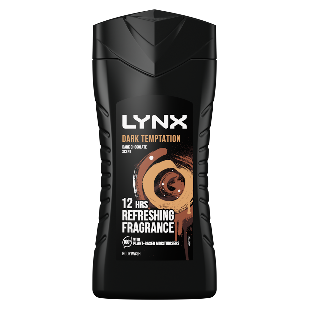 Lynx Dark Temptation Shower Gel 225ml with Dark Chocolate Scent