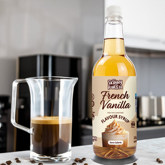 Skinny Barista French Vanilla Flavour Syrup - Zero Calorie Sugar Free Skinny Coffee - 1 Litre