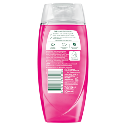 Radox Feel Radiant Shower Gel 225ml with Strawberry & Raspberry