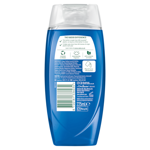 Radox Feel Awake 2-in-1 Shower Gel 225ml with Sea Minerals & Fennel