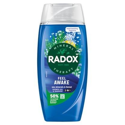 Radox Feel Awake 2-in-1 Shower Gel 225ml with Sea Minerals & Fennel
