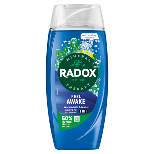 Radox Feel Awake 2-in-1 Shower Gel 225ml with Sea Minerals & Fennel