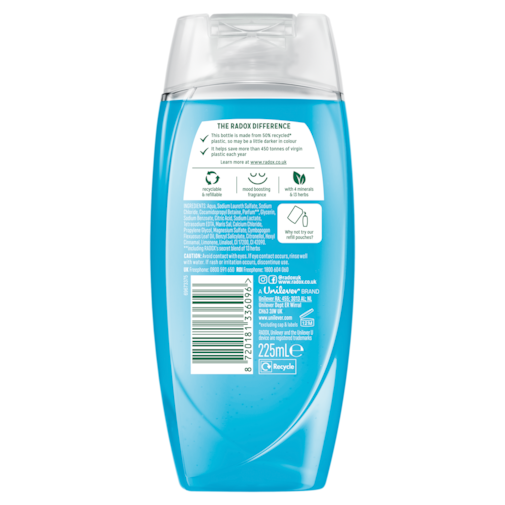 Radox Feel Active Shower Gel 225ml with Sea Salt & Lemongrass