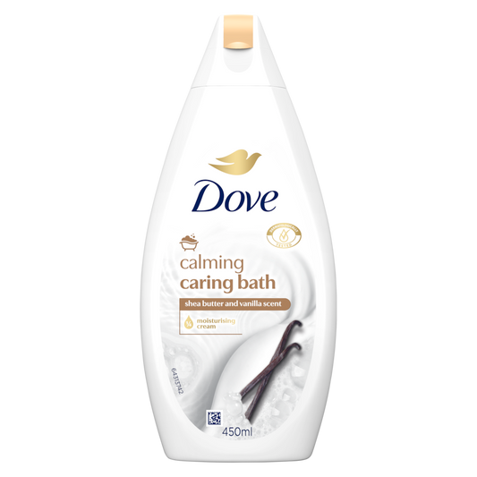 Dove Calming Caring Bath 450ml with Shea Butter and Vanilla Scent