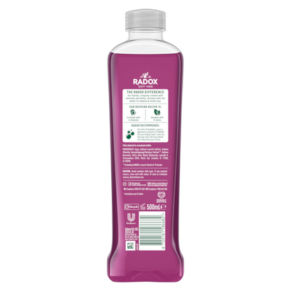 Radox Feel Revitalised  Bath Soak 500ml with Minerals Wild Cherry & Raspberry Scent