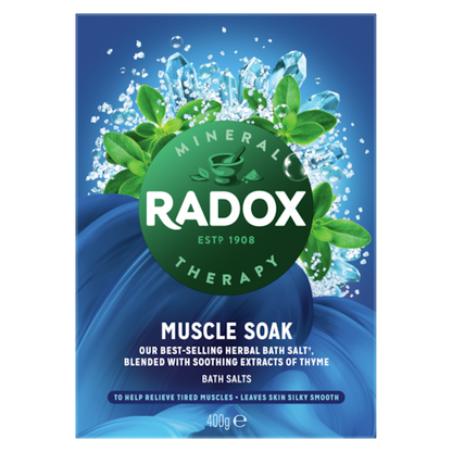 Radox Muscle Soak Bath Salts 400g with Thyme Extracts