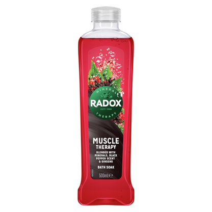 Radox Muscle Therapy Bath Soak 500ml with Black Pepper & Ginseng