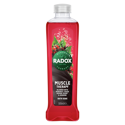 Radox Muscle Therapy Bath Soak 500ml with Black Pepper & Ginseng
