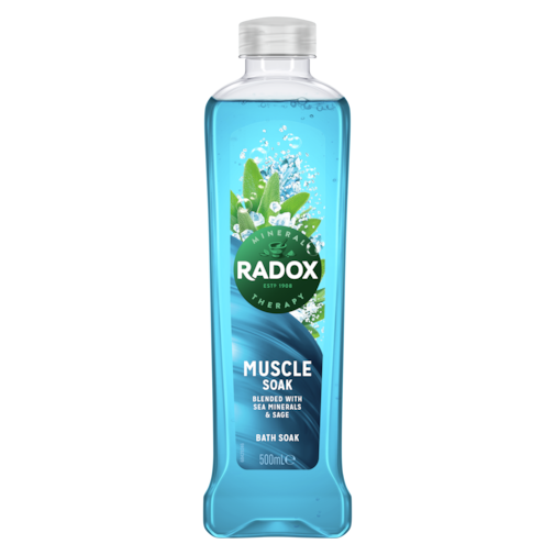 Radox Muscle Soak Bath Soak 500ml with Sea Minerals & Sage