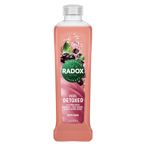 Radox Feel Detoxed Bath Soak 500ml with Acai Berry Scent