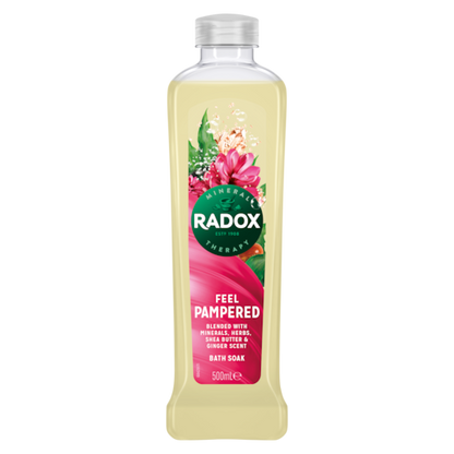 Radox Feel Pampered Bath Soak 500ml with Shea Butter & Ginger