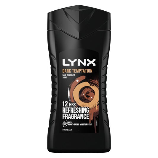 Lynx Dark Temptation Shower Gel 225ml with Dark Chocolate Scent