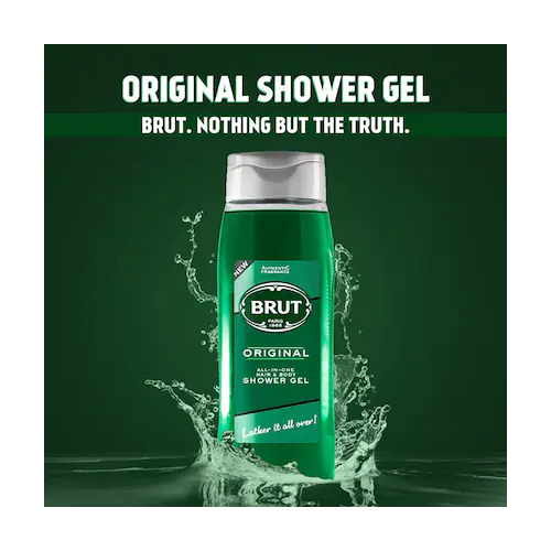 Brut All in One Original Hair & Body Shower Gel 500ml