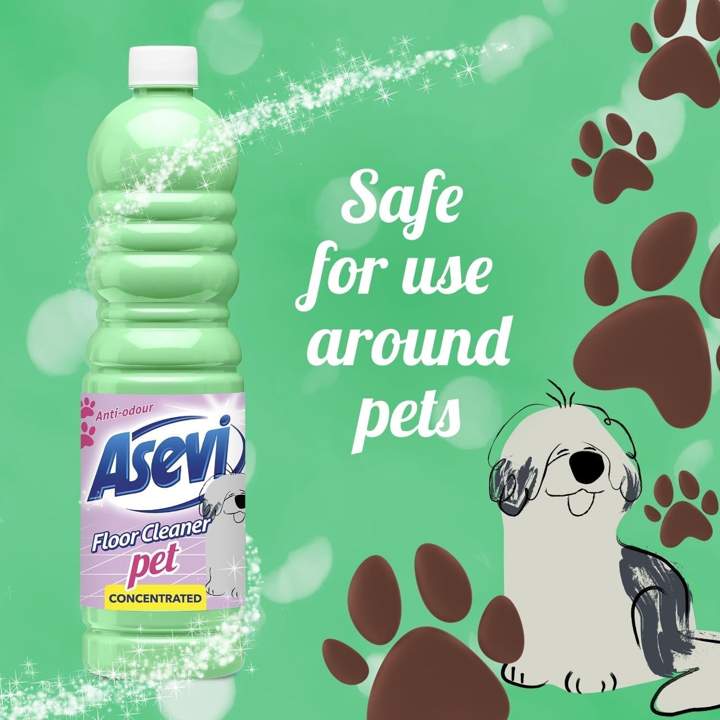 Asevi Anti Odour Concentrated Pet Floor Cleaner 1L