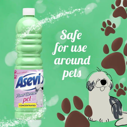 Asevi Anti Odour Concentrated Pet Floor Cleaner 1L