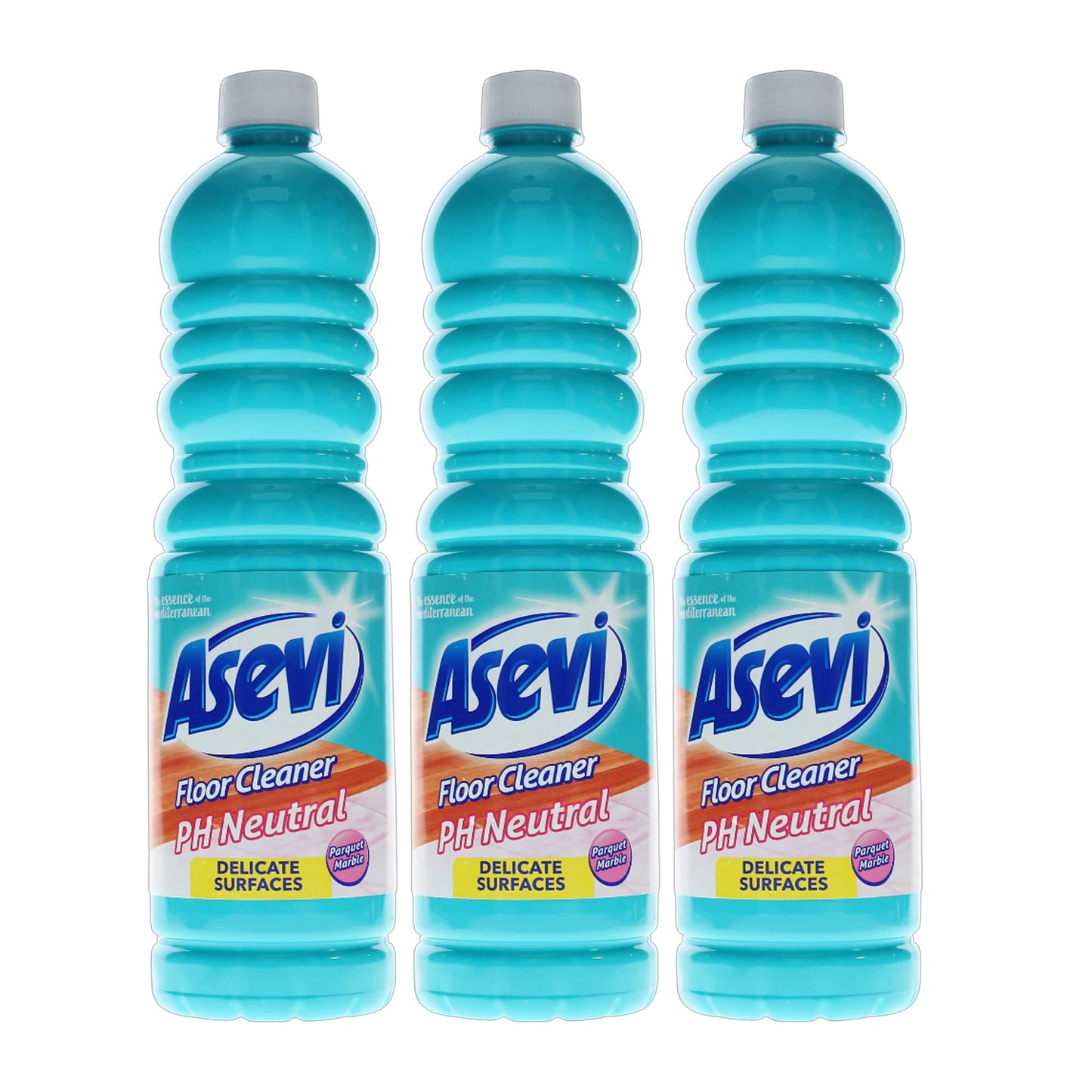 Asevi Floor Cleaner pH Neutral, Gentle Cleaning for Delicate Surfaces & Parquet Floors, 1L x 3 Pack