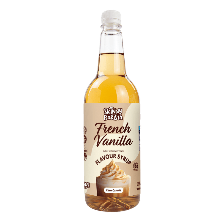 Skinny Barista French Vanilla Flavour Syrup - Zero Calorie Sugar Free Skinny Coffee - 1 Litre