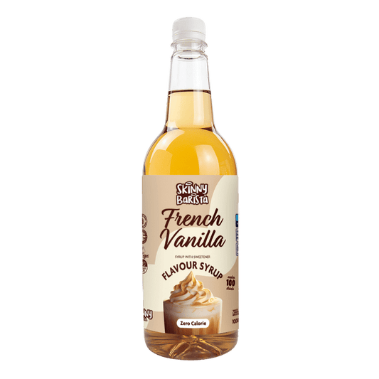 Skinny Barista French Vanilla Flavour Syrup - Zero Calorie Sugar Free Skinny Coffee - 1 Litre