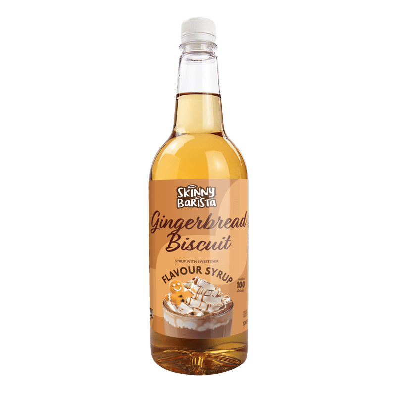 Skinny Barista Gingerbread Flavour Syrup - Zero Calorie Sugar Free Skinny Coffee - 1 Litre