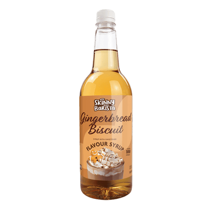 Skinny Barista Gingerbread Flavour Syrup - Zero Calorie Sugar Free Skinny Coffee - 1 Litre